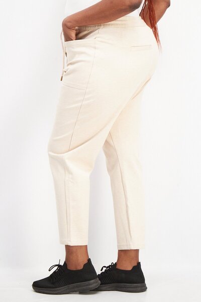 Tchibo Women Sportswear Fit Running Jogging Pants, Oatmeal