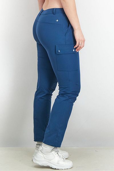Tchibo Women Regular Fit Plain Non Stretchable Soft Shell Pants, Navy