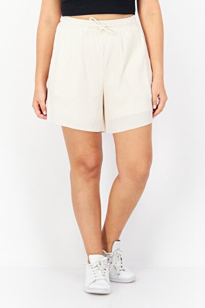 adidas Women Sportswear Fit Outdoor Shorts, Off White