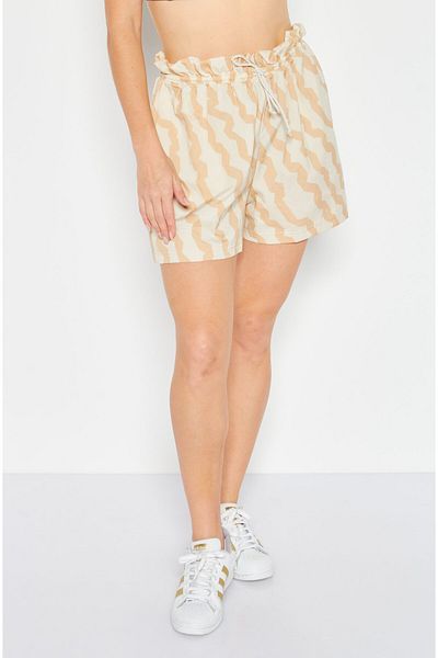 Reebok Women Sportswear Fit Drawstring Training Shorts, Beige