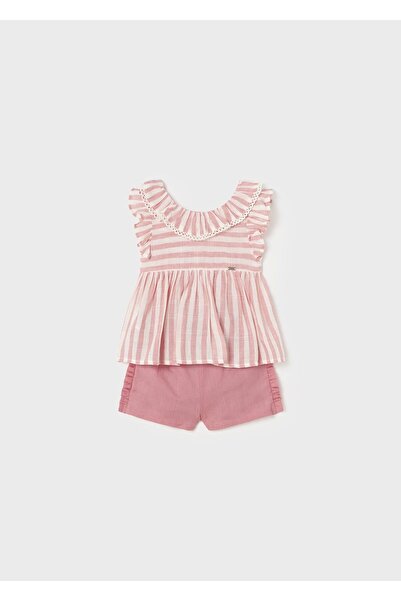 MAYORAL طقم شورت بلوزة للفتيات الصغيرات مكون من قطعتين 1283