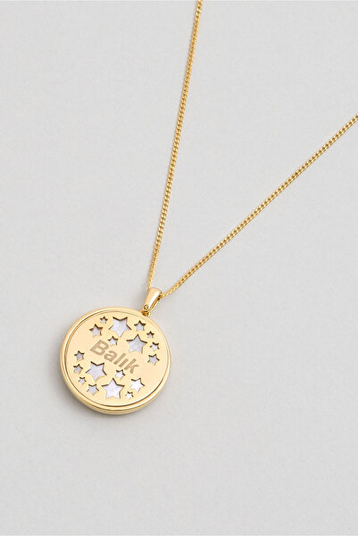 So CHIC... Balık Burcu 18 Ayar Sarı Altın Kaplama 48 Cm Gümüş Sedef Kolye