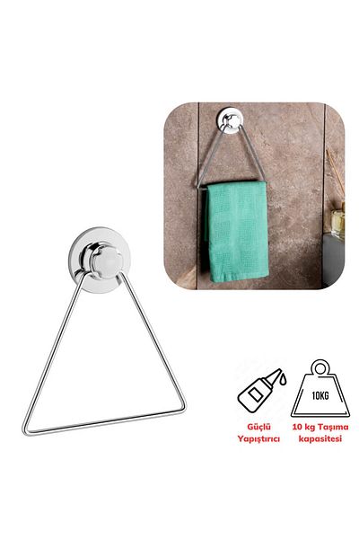 Piev Κρεμάστρα για πετσέτες Wenken Screwless Ultra Strong Bonding Luxury Chrome Triangle
