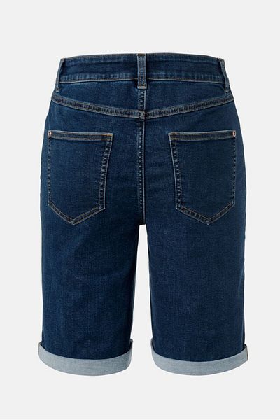 Tchibo Women Dark Washed Denim Shorts, Navy Blue