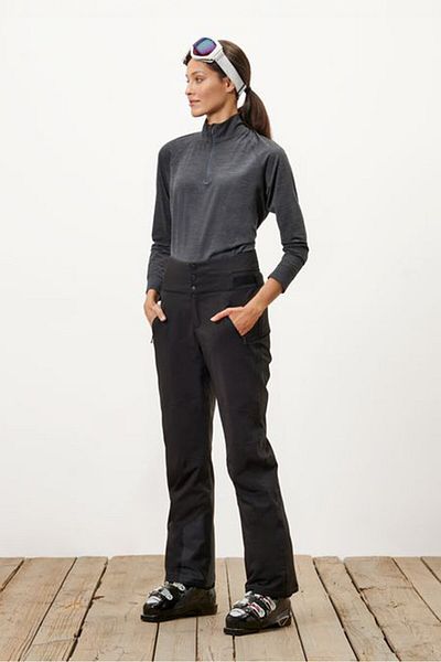 Tchibo Women Sportswear Fit High Waist Ski Pants, Black
