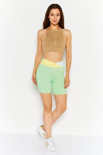 Dippin' Daisy's Women Checkered Basic Shorts, Green