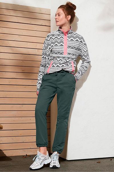 Tchibo Women Regular Leg Plain Sweatpants, Green