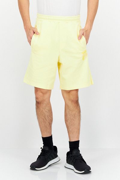 Fila شورت رجالي خارجي برباط ومقاس كبير، أصفر