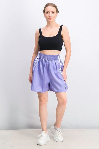 adidas Women Sportswear Fit 3 Stripe Boxing Shorts, Purple