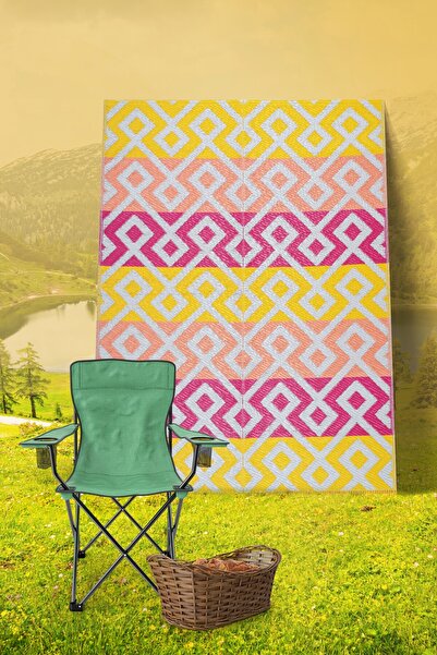 Konfor Halı Savana 8812 Plaj Kamp Piknik Bahçe Halısı Balkon Teras Hasır Mat Savan Halı