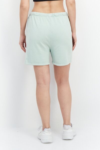 Guess Women Embroidered Logo Drawstring Basic Shorts, Green