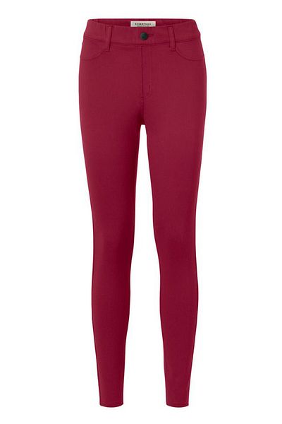 Tchibo Women Skinny Fit Plain Pants, Red