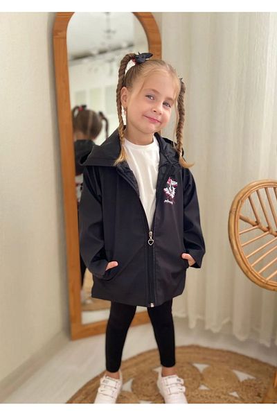 Boys black trench coat best sale