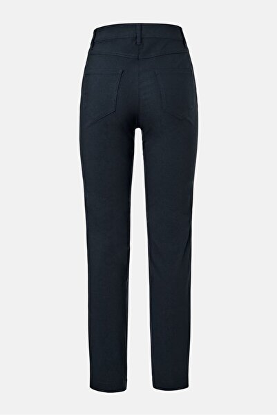 Tchibo Women Regular Fit Plain Straight Leg Pants, Navy