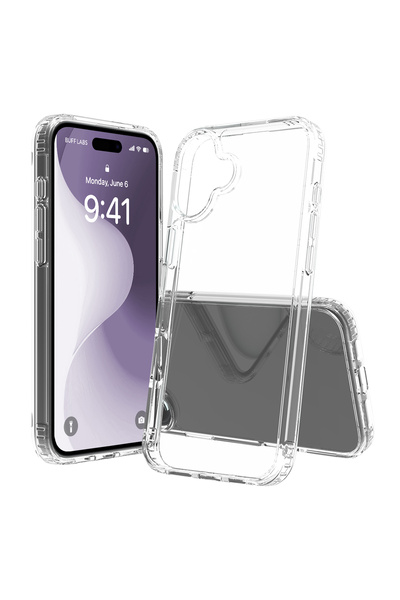 Buff Labs Buff iPhone 16 Plus Air Hybrid Şeffaf Kılıf Crystal Clear