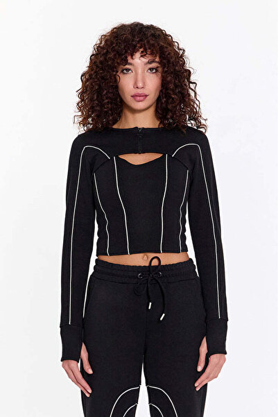 ŞEBNEM GÜNAY Black Super Crop Bolero