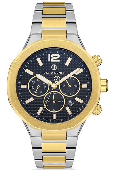 DAVID GUNER Sari White Coated Black Dial Men's Watch Dg-8403Ga-D2