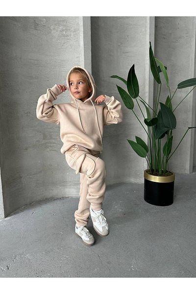 My Kids Wear Three Thread Hooded Hooded Set