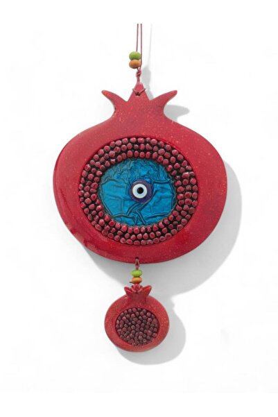 SUME Dekoratif Canlı Renk İkili Nar Figürlü Duvar Süsü Nazarlık Zarif Ev ve B...