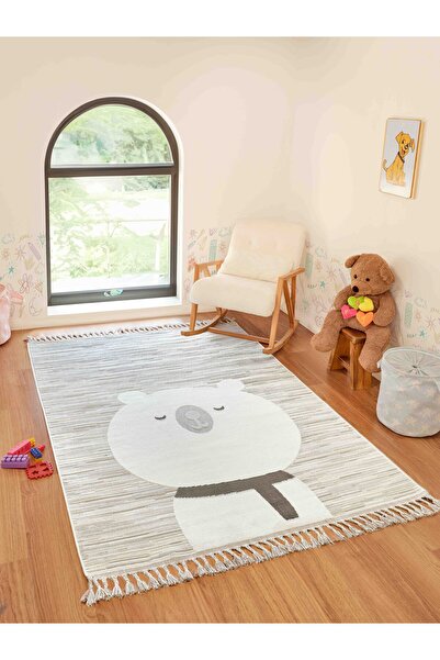 Konfor Halı Bercario Kids 9272 Ayıcıklı Hayvan Figürlü Dokuma Çocuk Odası Yum...
