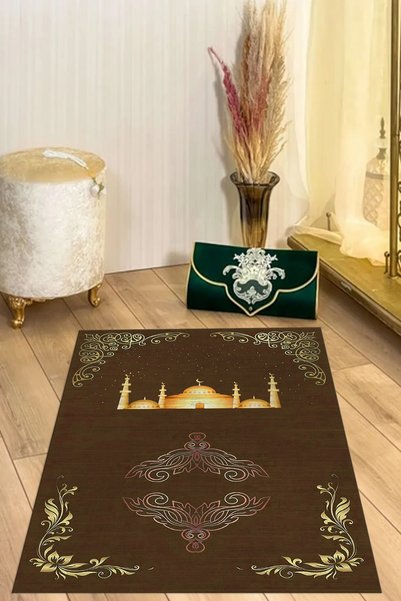 Napoli Home Digital Printed Non-Slip Base Washable Gift Dowry Prayer Mat Prayer Rug