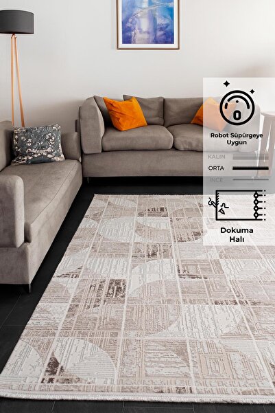 Konfor Halı Konfor Elex 5207 Salon Mutfak Oturma Odası Halısı Modern Dokuma Halı