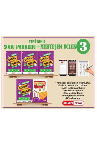 Kırmızı Beyaz Yayınları Kırmızı Beyaz 3. Sınıf Yeni Nesil Soru Parkuru Seti +...
