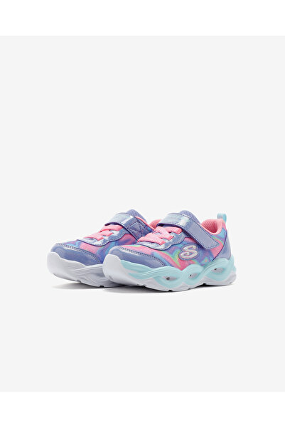 SKECHERS Twisty Glow  -  Sorbet Swirl Küçük Kız Çocuk Mavi Işıklı Spor Ayakkabı 303716N Pwmt
