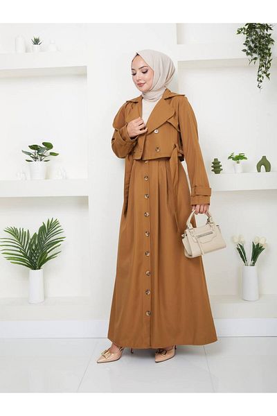 MY QILAM Set de trenci și jachete pentru femei, din bumbac, cu rever dublu - 10NMR648