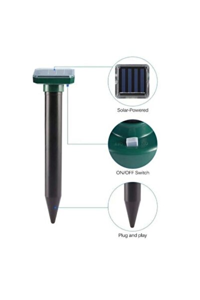 maetheus Güneş Enerjili Yılan Akrep Köstebek Böcek Fare Kovucu Pil Gerekmez Q...