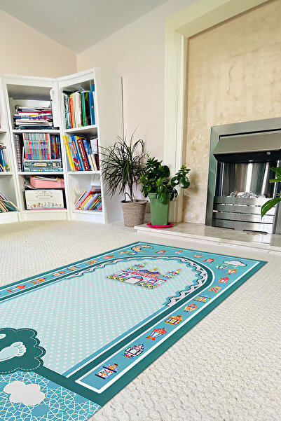 Napoli Home Digital Printed Non-Slip Base Washable Prayer Mat Prayer Rug