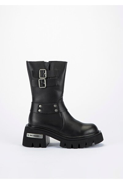 Harley Davidson Selena Kadın Siyah Deri Bot