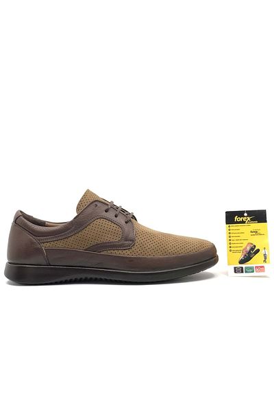 Kids Club Shoes Forex 23-2548 Dr.Tavsiyeli Ανδρικά παπούτσια casual από γνήσιο δέρμα SAND