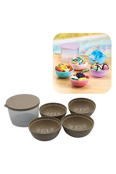 Piev Measured Storage Container Bowl Set 5 Pieces Cappuccino