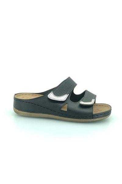 Kids Club Shoes Carlaverde 5981.Препоръчани от Dr. Ортопедични дамски чехли ЧЕРНИ