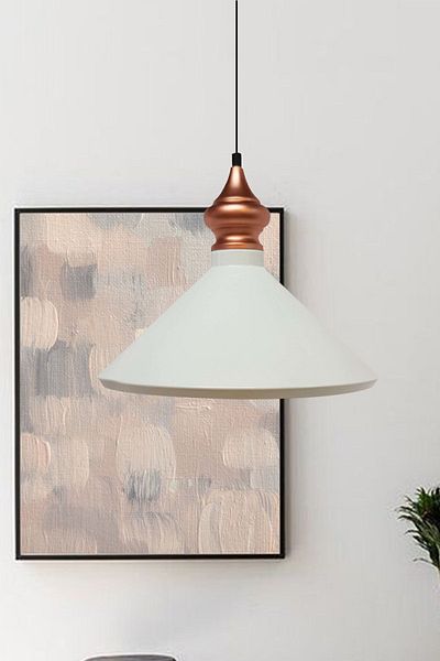 Bamyum Modern Decorative White Pendant Lamp - Chandelier Single Lamp Resator Kitchen Showroom Home Gift