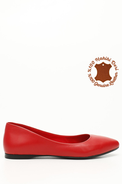 GÖNDERİ(R) Femei / Fete Roșu Antic vârf ascuțit Talpă plată Balerini din piel...
