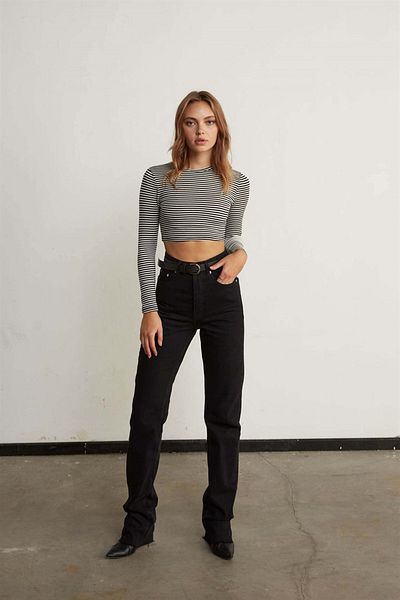 VATKALI Desert Straight Fit Jean Black