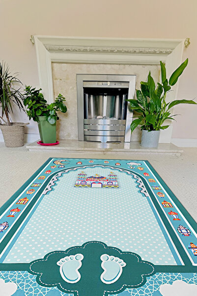 Napoli Home Digital Printed Non-Slip Base Washable Prayer Mat Prayer Rug