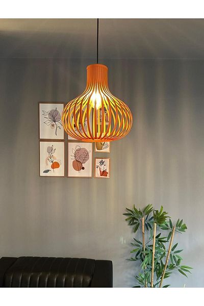 Bamyum Pera Orange Plafonier Chandelier Indoor Lighting Decorative Kitchen Hall Cafe Office