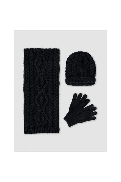 Abel & Lula Abel&Lula Girl Child Scarf Beanie Gloves Set 5909