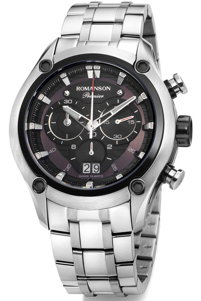 Romanson Pa4258Hm1Da32W Premier Sapphire Men's Wristwatch