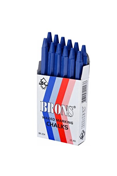 Brons Br-254 Tebeşir 12'li Kutu Mavi