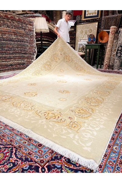 RD RAMAZAN DAĞ EL HALI SANATI El Dokuma Ottoman Serisi Uşak Desenli ipek Yün ...