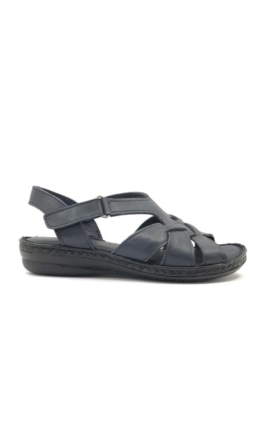 Kids Club Shoes Ayakdaş 100% натуральна шкіра, повністю ортопедична підошва з фусом, жіночі босоніжки LACİVERT