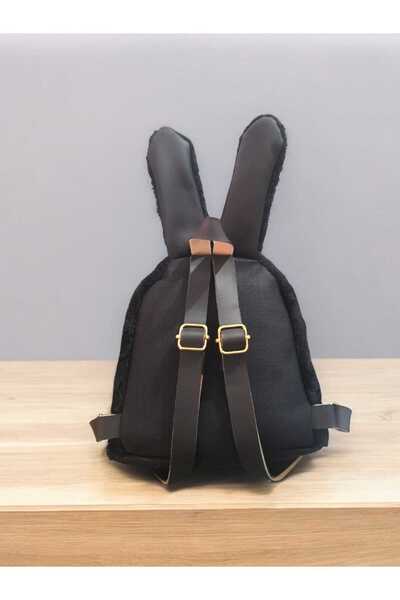 allwear Tavşan Figürlü Peluş Sırt Çantası, Yumuşak Kumaş, Geniş İç  Hacimli Çocuk Sırt Çantası