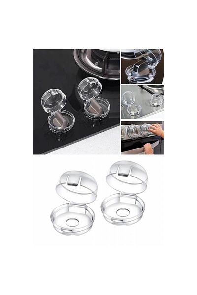 Piev 2-Piece Oven Gas Stove Button Protector Safety Lock Cover for Baby and Child