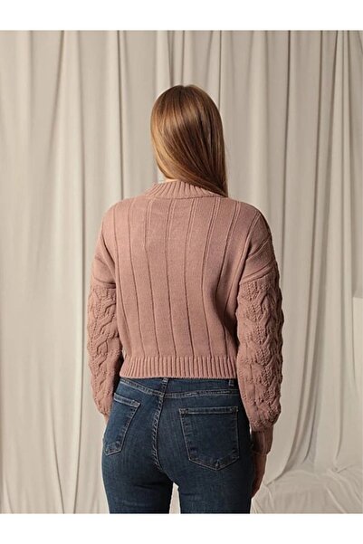 Bracha Πλεκτό πουλόβερ μεσαίου μήκους με μισό ζιβάγκο με μοτίβο ζακάρ