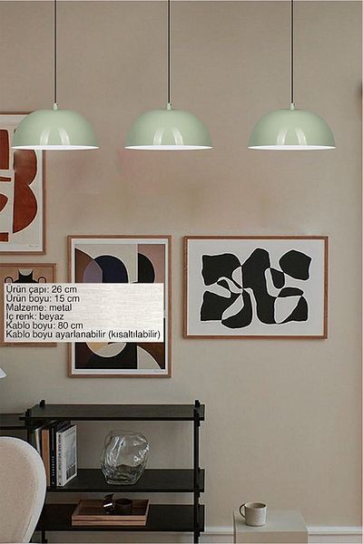 Bamyum Lipeo Mint Green Chandelier Single Pendant Lamp Living Room Kitchen Hairdresser Cafe Lamp Decorative Lighting Nursery