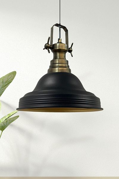 Bamyum Ulmete Black Single Pendant Chandelier Living Room Office Hotel Restaurant Chandeliers Vintage Design